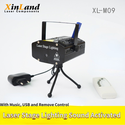мини освещение этапа лазера 7.5w с активированным звуком USB музыки извлекает контроль RGB