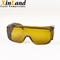 желтые защитные стекла предохранения от глаза лазера 190~420&amp;850~1300nm для лазера YAG 1064nm и машины лазера волокна